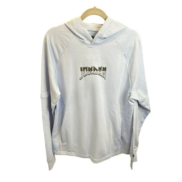 NIKE JORDAN Sport Men's M Graphic Fleece Pullover Hoodie Royal Tint FB7570-425 - Picture 3 of 8